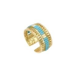 Alicudi adjustable medium ring - turquoise