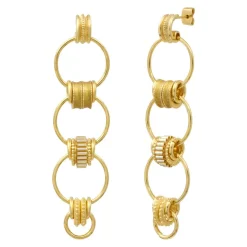 Alicudi gold-plated drop earrings for pierced posts