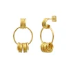 Alicudi gold-plated hoop earrings for pierced posts