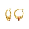 Alicudi hoop earrings - red