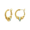 Alicudi hoop earrings - turquoise