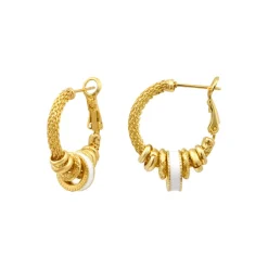 Alicudi hoop earrings - white