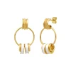Alicudi hoop earrings for pierced posts - white