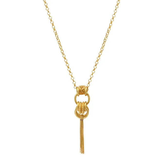 Alicudi long necklace - gold