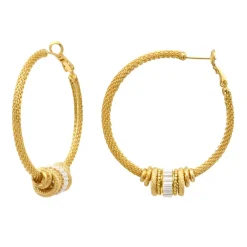 Alicudi wide hoop earrings - white