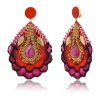 Alizia clip-on earrings - fuchsia pink