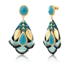 Alizia pierced stud earrings - blue