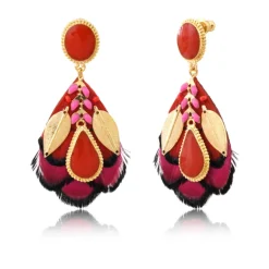 Alizia pierced stud earrings - fuchsia pink