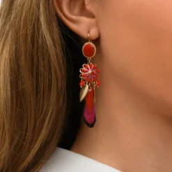 Alizia sleeper earrings - fuchsia pink