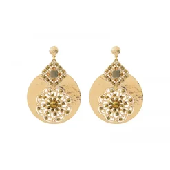 Angelique clip-on earrings - gold