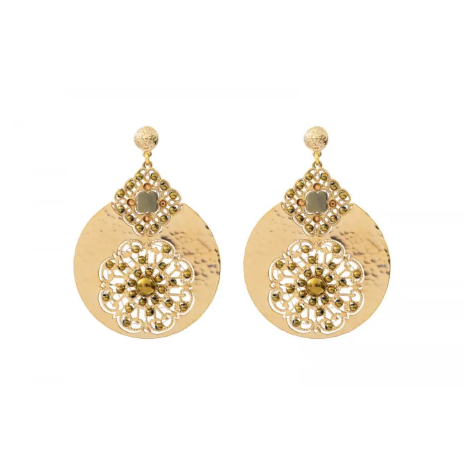 Angelique clip-on earrings - gold