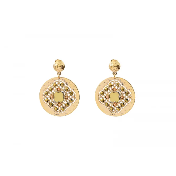 Angelique fine stud earrings - gold