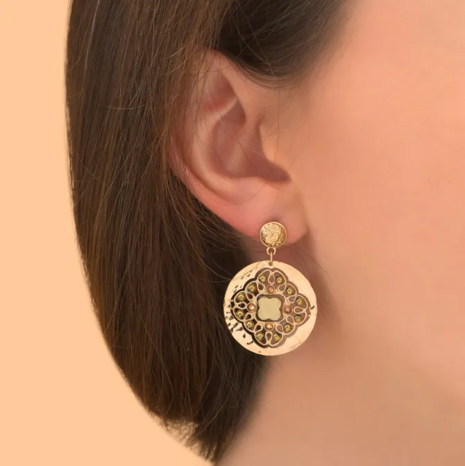 Angelique fine stud earrings - gold