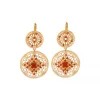 Angelique large sleeper earrings - red