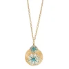 Angelique long necklace - turquoise
