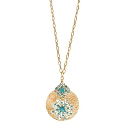 Angelique long necklace - turquoise