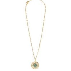 Angelique pendant chain necklace - turquoise