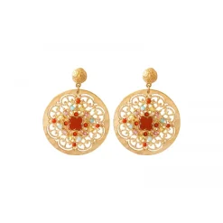 Angelique pierced stud earrings - multicoloured