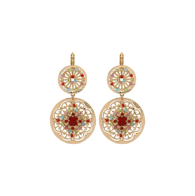 Angelique sleeper earrings - multicoloured