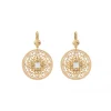 Angelique sleeper earrings - white