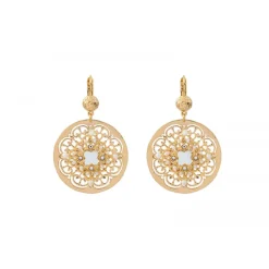 Angelique sleeper earrings - white