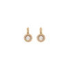 Angelique thin sleeper earrings - white