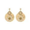 Angelique wide stud earrings - gold