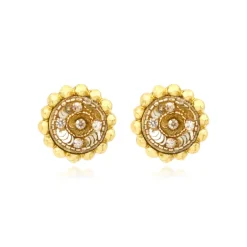 Angèle clip-on earrings - gold