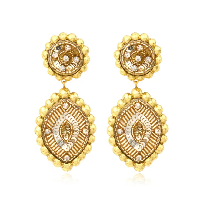 Angèle clip-on earrings - gold