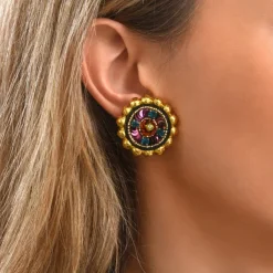 Angèle clip-on earrings - violets