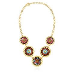 Angèle necklace - orange and purple