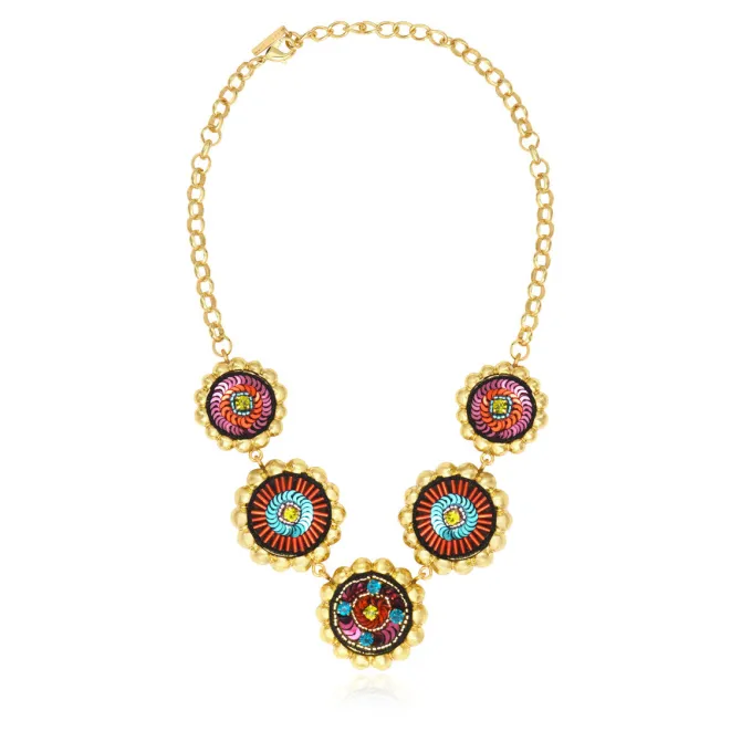 Angèle necklace - orange and purple