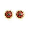 Angèle pierced stud earrings - orange
