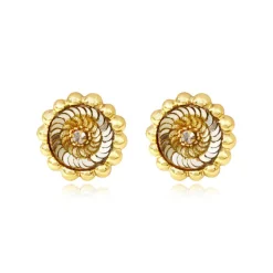 Angèle pierced stud earrings - gold