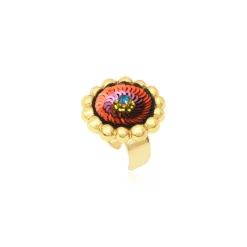 Angèle round ring - orange