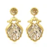 Angèle wide clip-on earrings - gold