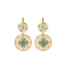 Angélique wide sleeper earrings - turquoise