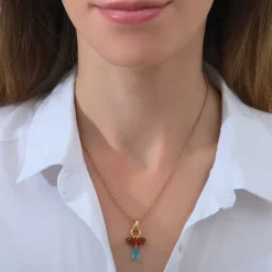 Annella fine pendant necklace - multicolor
