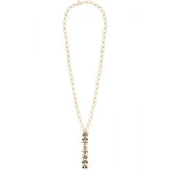 Annella long necklace - black and white