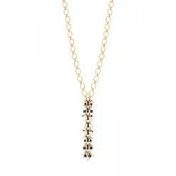 Annella long necklace - black and white