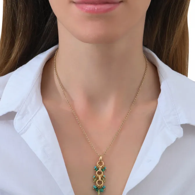 Annella pendant necklace - green