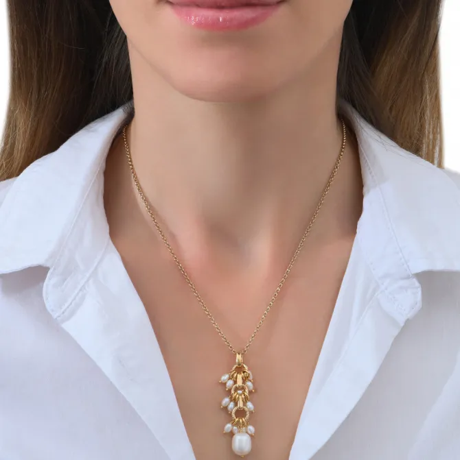 Annella pendant necklace - white pearl