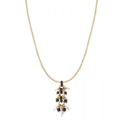 Annella pendant necklace - black and white