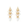 Annella pierced stud earrings - white pearl