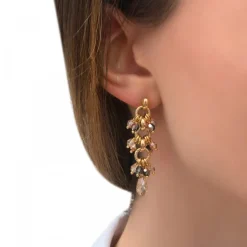 Annella pierced stud earrings - gold