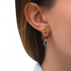 Annella thin stud earrings - multicoloured