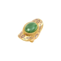Arizona Dream Adjustable Wide Ring - Green