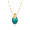 Ashanti braided chain pendant necklace – turquoise and green