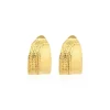 Ashanti chain clip-on hoop earrings – gold