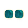 Ashanti clip-on earrings – turquoise and green